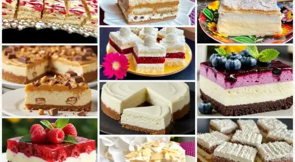 Kremowe, owocowe i czekoladowe – kolaż prezentuje 10 najlepszych ciast, które zachwycą każdego łasucha.